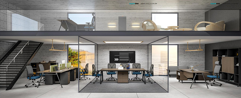 莫兰迪系列 - 时尚美观总监经理胶板办公桌 莫兰迪系列 - 时尚美观总监经理胶板办公桌