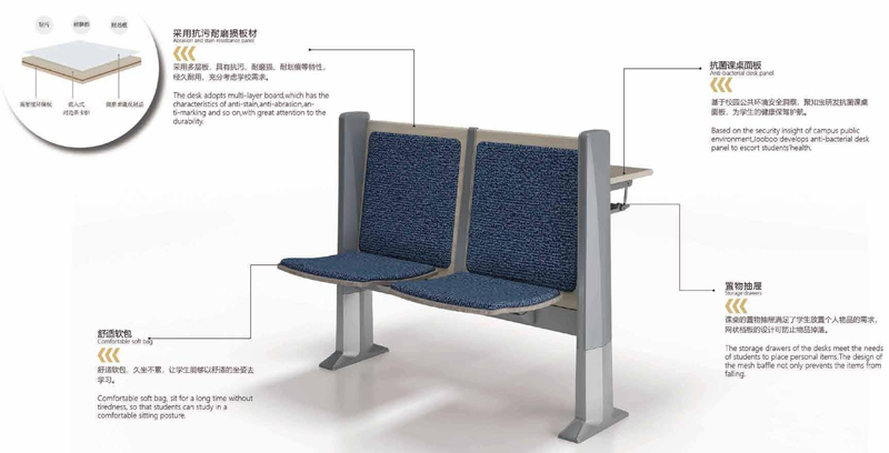 2021-学校会议培训室固定课桌椅-达尔文系列-草莓视频污片教育家具