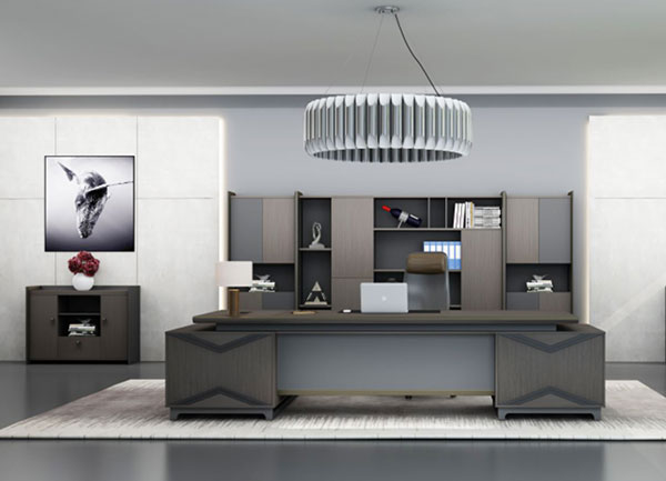 2020新品-广州系列-现代办公大班台-草莓视频污片家具