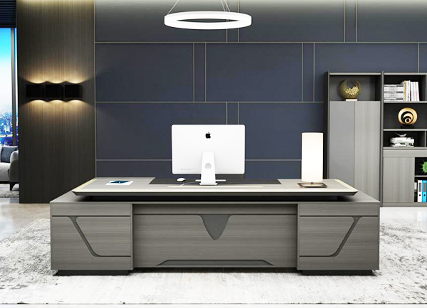 2021-轻奢简洁老板办公班台-草莓视频污片家具-罗密欧系列