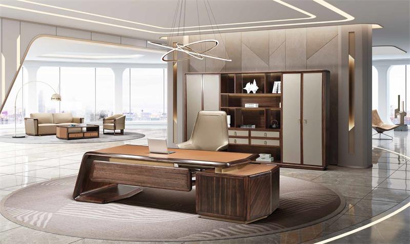 2021-老板办公桌-兰博系列-草莓视频污片家具-方图